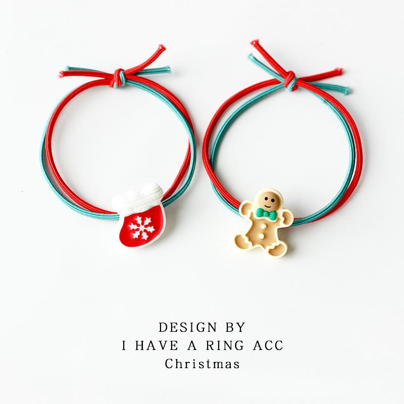 2025 Christmas Series Rope Send Boyfriend Girlfriend Small Rubber High Value Hair Bands Small Gifts Couples New Year Baby