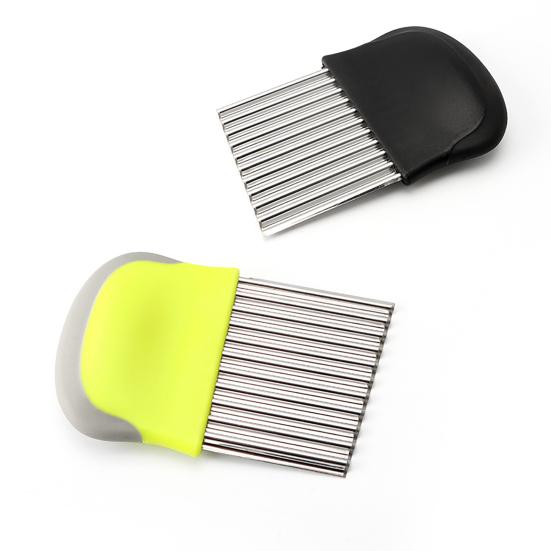 Potato Slicer Comfortable Handle Labor-saving Stainless Steel Sharp Kitchen Wave Potato Cutter for Kitchen