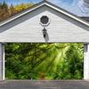 Leowefowa Jungle Forest Backdrop Banner Polyester 8x4ft Rainforest Party Garage