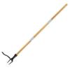 Garden Hand Weeding Tool with Long Handle and 4 Claw Head 3 Sectional Poles for Weeds Puller Removal Without Bending