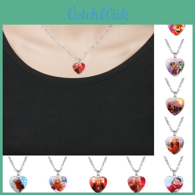 Stunning Turning Red Anime Heart Necklace For Fashionable Women