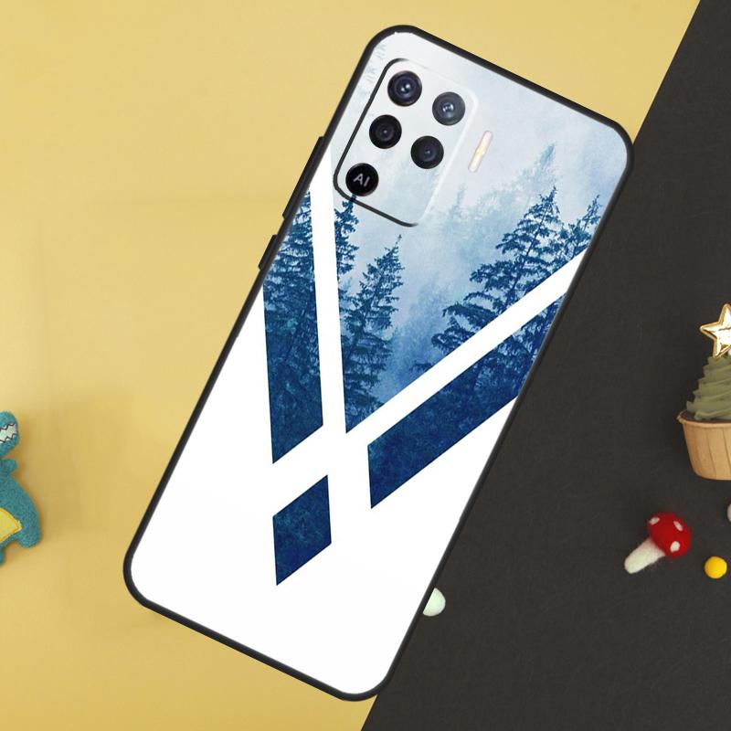 Forest Geometry Wood Nature Case For Oppo A5 Pro A6 A15 A16 A76 A96 A17 A57 A98 A58 A78 A18 A38 A54 A74 A94 A40 A60 A80