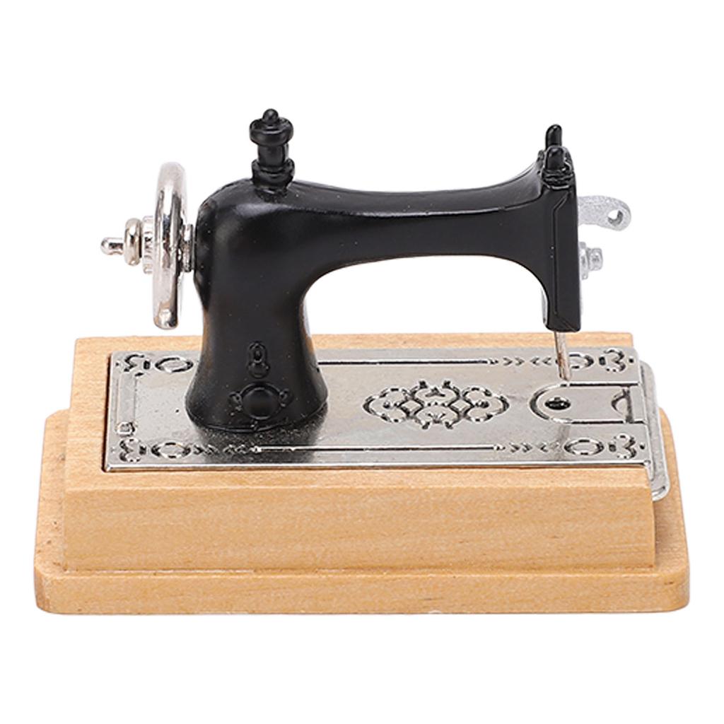 Dollhouse Miniature Sewing Machine Vintage Style Lifelike 1/12 Dollhouse Sewing Machine Model for