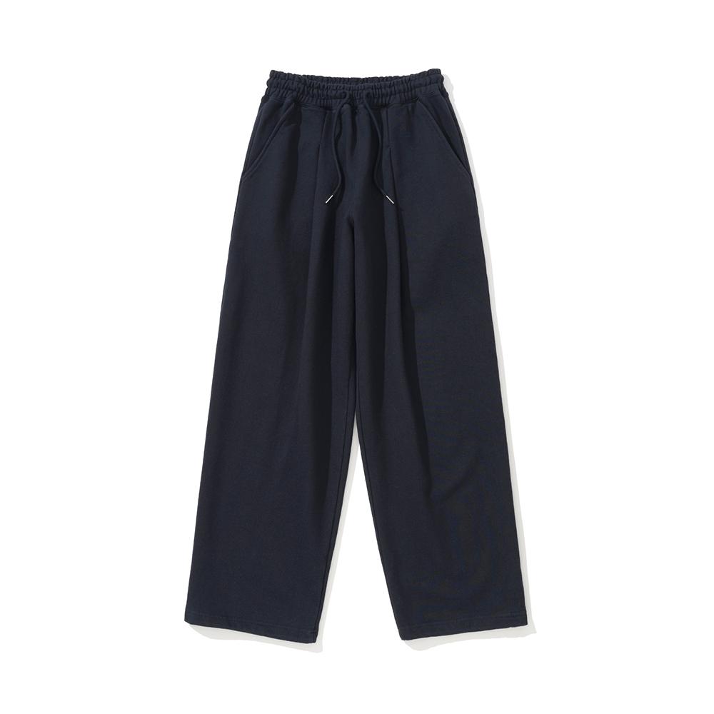 LAB12 One-Pleat String Wide Sweatpants (Navy)