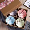 Japanese Blue & White Ceramic Rice Bowl Set - Souvenir Gift Box