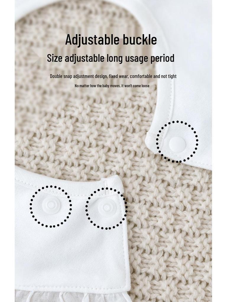 360° Drehbarer Koreanischer Baumwoll-Baby-Latz - Wasserdicht, Anti-Spuck-Design