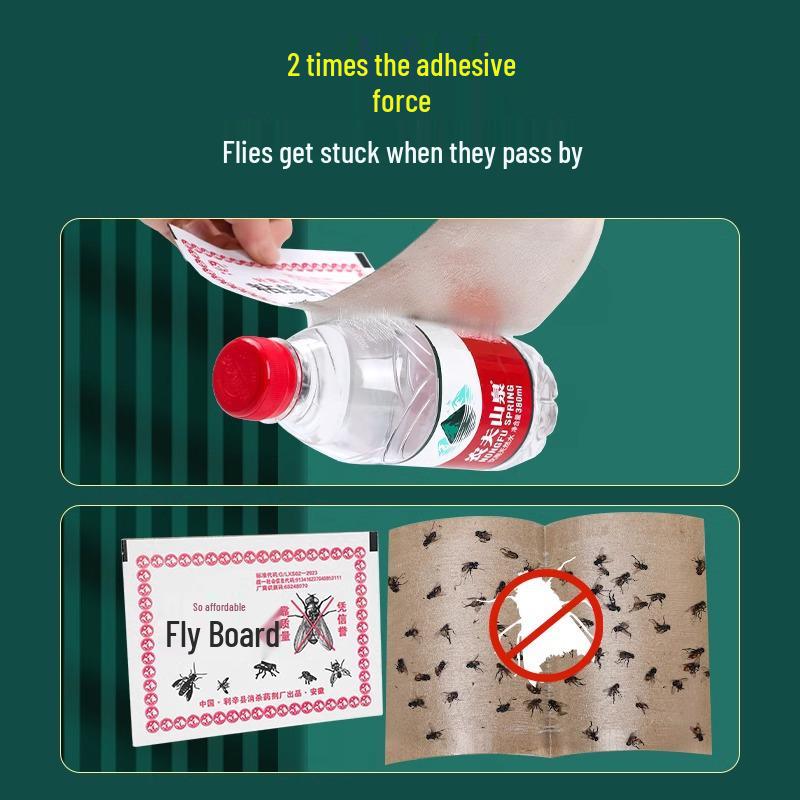 Sticky Fly Paper: Drug-Coated Mosquito & Fly Catcher - 50 Sheets for Newcomers