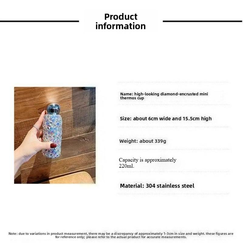 304 Stainless Steel Diamond-Engraved Ladies' Insulated Water Bottle - Best-Selling Portable Insulated Water Bottle, Gift Cup