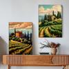 Amalfi Coast and Tuscany Vineyard Landscape Poster Italy Travel Wall Art Picture Canvas Painting for Living Room Home Decor