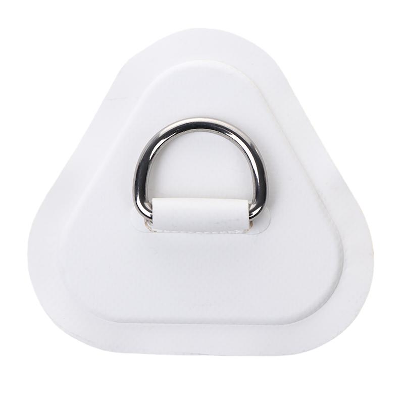1Pc Surfboard Dinghy Boat Pvc Patch With Stainless Steel Triangle D Ring Patch Inflatable Boat Patch Canoe Deck Rigging Sup