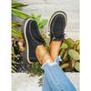 Women's Block Heel Non Slip Lace Up Leather Shoes Spring Autumn Solid Color British Style Loafers