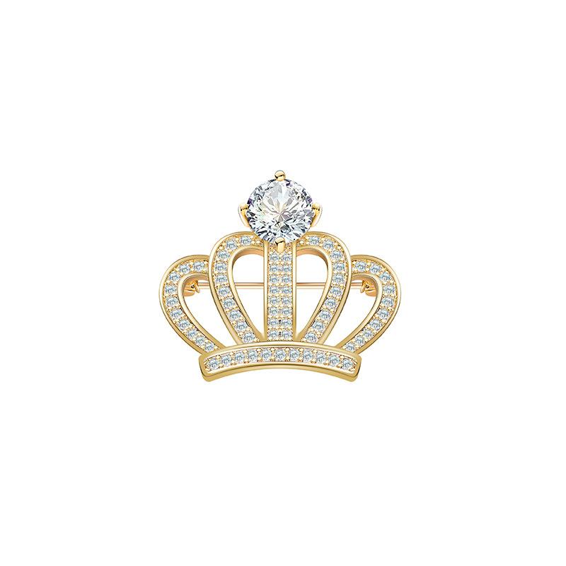 

SKEDS Изысканные Роскошные Броши-Короны со Стразами Для Женщин Девушек Модные Элегантные Кристальные Диадемы Пряжки Ювелирные Аксессуары Подарок золотой