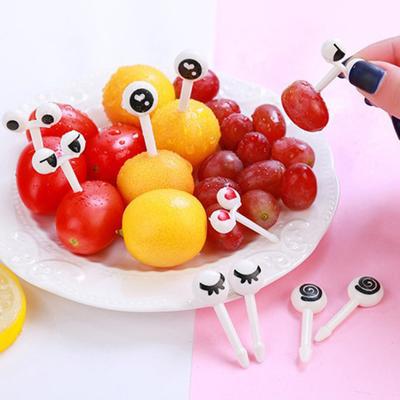 Forchetta per Bento con superficie liscia, decorativa, facile da pulire, creativa, con cartone animato, per bambini, carina, da cucina, per raccogliere la frutta.