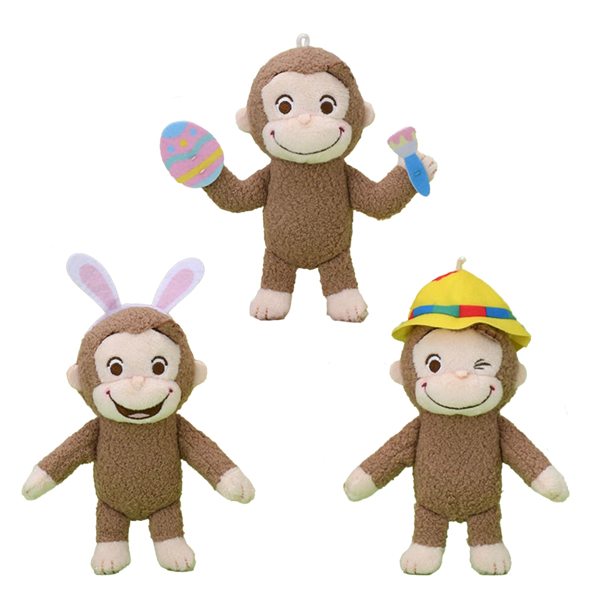 

Curious George Red Cheeks Mascot Easter 14cm Set of 3 Approx.
