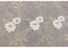 White Sheer Curtains with Cross-Stitch Floral Branches - Luxurious Embroidered Soft Furnishings for Living Rooms & Bedrooms.