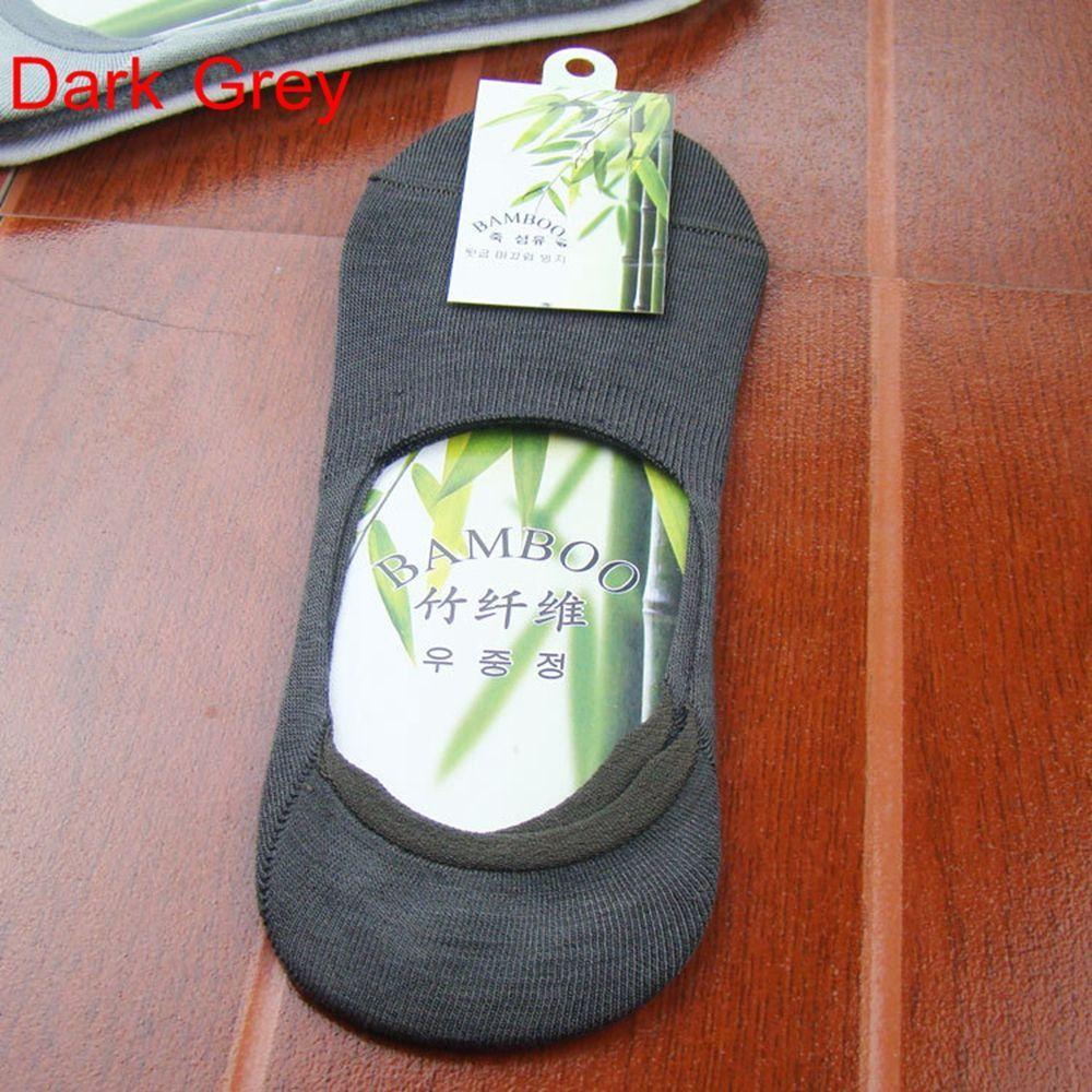 

Women/Men Cotton Soft Boat Socks Invisible Loafer Non-Slip темно-сірий колір