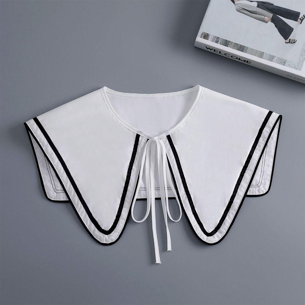Women Lapel Fake Collar Vintage Top Neckwear Ties 2024 Shirt Collar