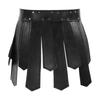 Herren Punk Verstellbarer Nieten Taillenbund Fransen Quasten Rock Gürtel Ritter Krieger Gladiator Kilt für Halloween