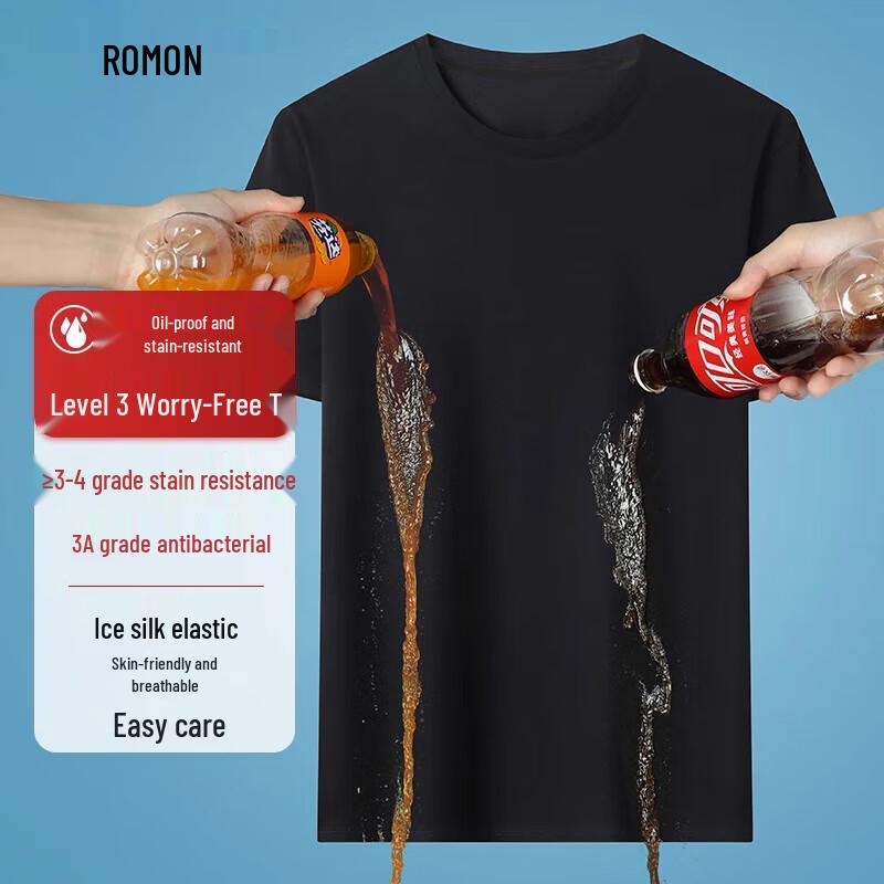 Luomeng Men s Ice Silk Anti-Bacterial Easy-Care T-Shirt XL 1580₽