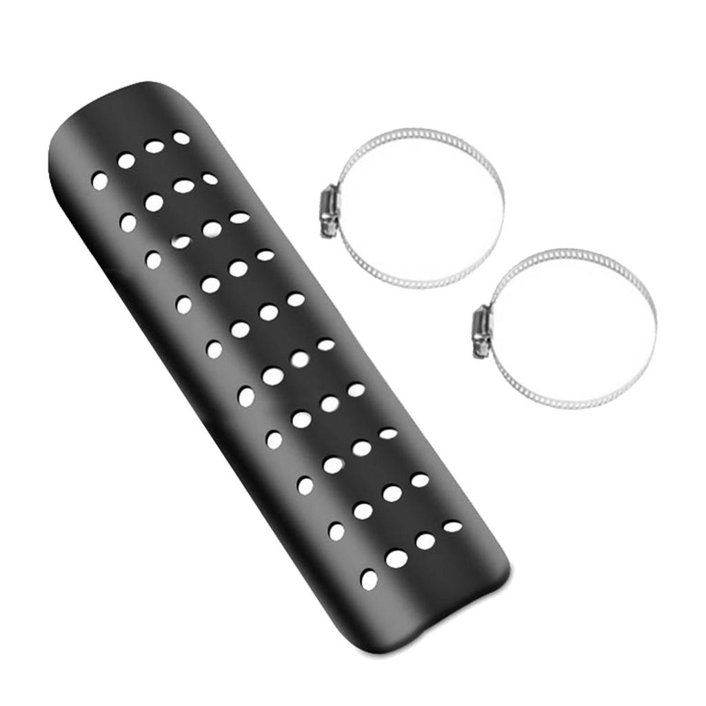 Motorcycle Exhaust Heat Shield Motorcycle Accessory with 2 Clamps Stylish