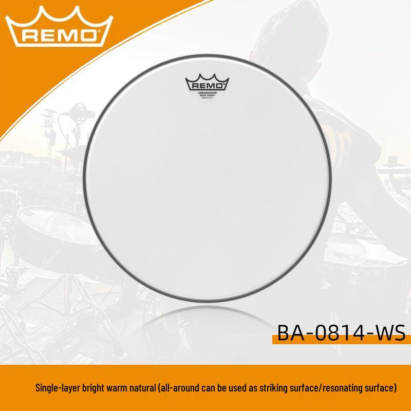 Allied Parts 14" REMO Sandblasted Swedish Drum Kit, Black and White Single Ply Resonance Drumhead