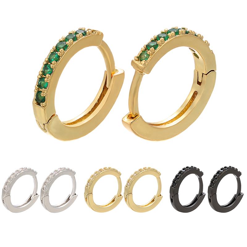 ZHUKOU high quality 13x14mm crystal earrings for women summer jewelry accessories fashion Gold earrings model:VE82