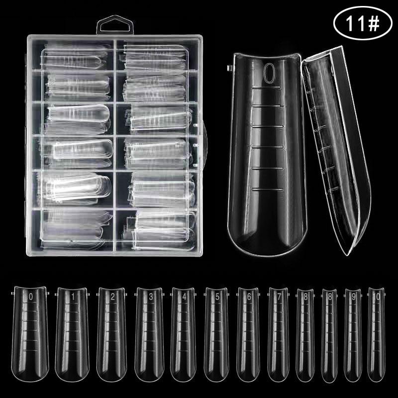 

120-Piece Crystal Nail Extension Tips with Scaled Molds, No Paper Tray - Model No. 11