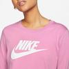 Nike Sportswear Letter Logo Print Round Neck Long Sleeve Drop Shoulder T-Shirt Women T-Shirt Pink BV6172-693
