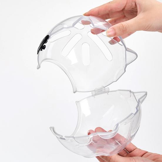 Ochranná kapuce pro kočky, prodyšná, helma ve tvaru kočky, pro koťata, s ventilačními otvory, pro pooperační zotavení, stříhání drápků, koupání