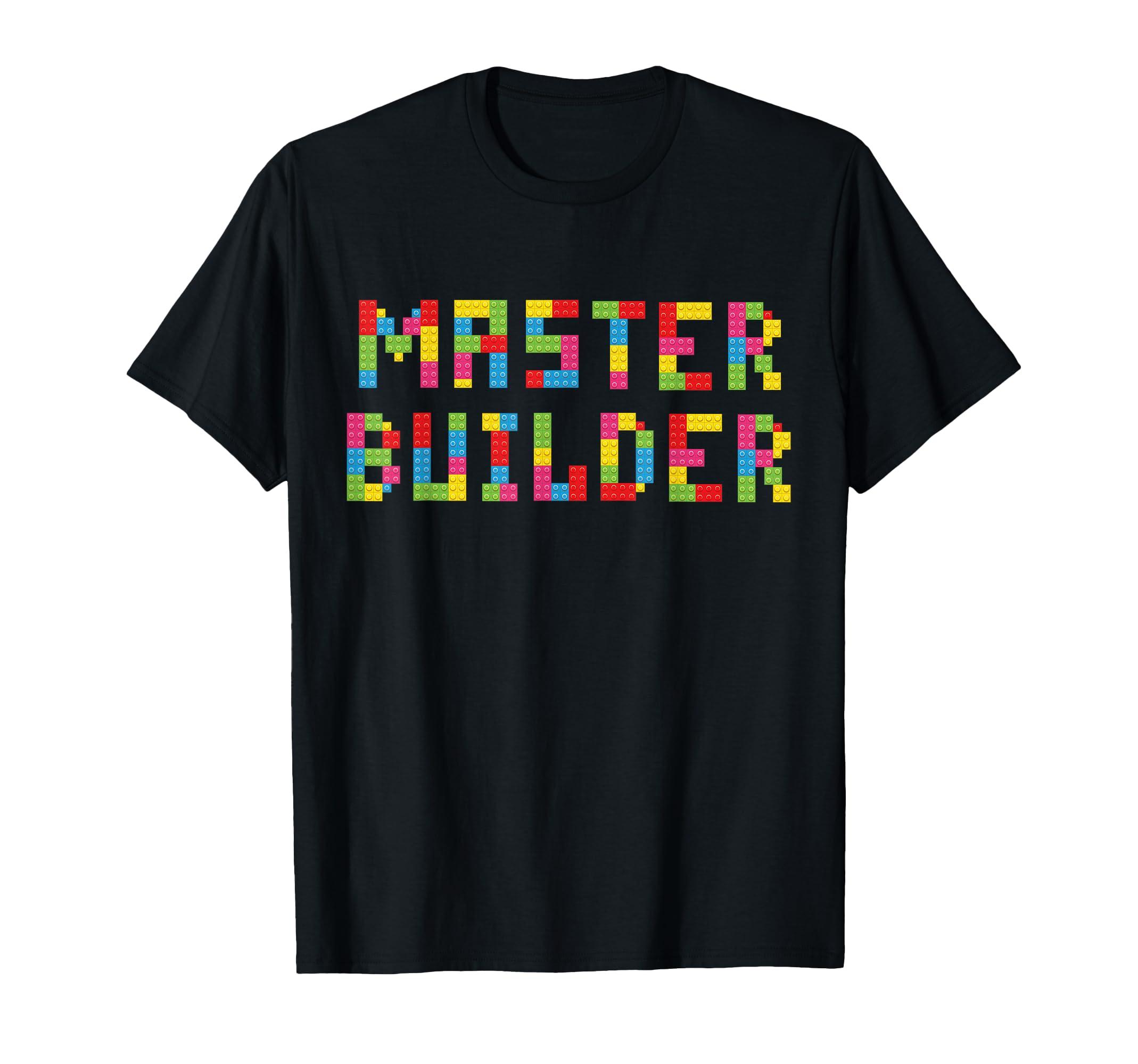 

MASTER BUILDER Fun Building Blocks Toy Gift Children s T-Shirt