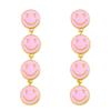 2023 New Explosive Earrings Europe And The United States Simple Sweet Cute All -Match Girls Long Tassel Smiley Face Earrings For Women