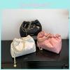 Chic Korean Style Chain Strap Bucket Bag For Women With Diamond Quilting