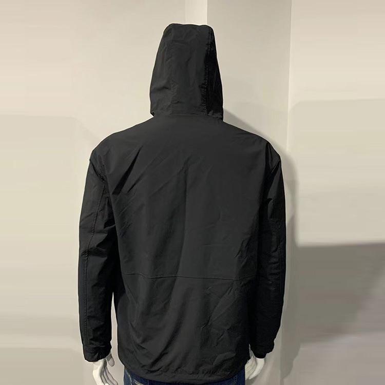 Herren Wendejacke mit Farbverlauf-Landschaftsdruck und Kapuze