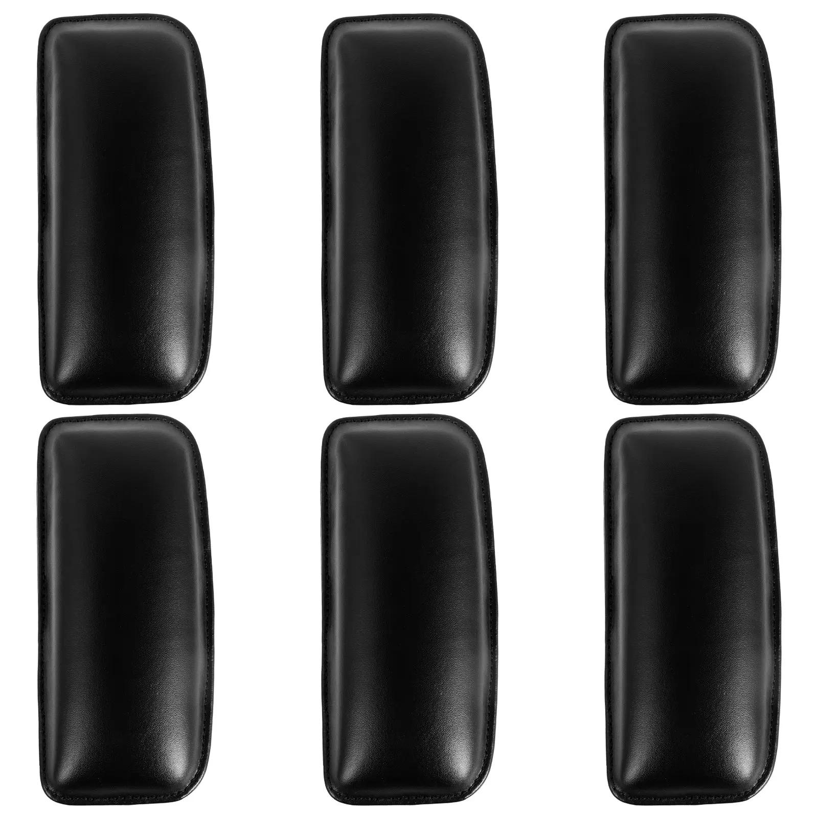 

6 шт. автомобильная подушка для колена мягкая кожаная автомобильная центральная консоль наколенник дверной подлокотник поддержка локтя авто колено защитная накладка для ног чёрный