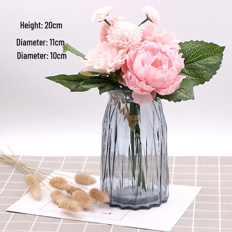 Pequeno Vaso de Vidro Criativo para Flores Frescas ou Secas - Ornamento para Mesa de Casa