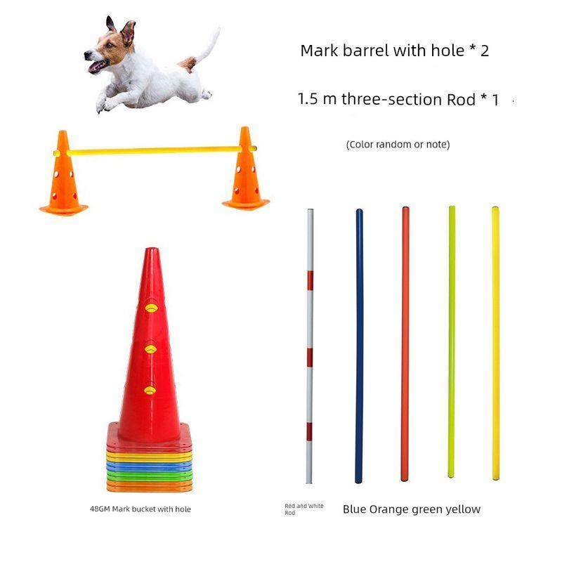 Dog Agility Training Equipment Dog Obstacle Training Jump Rod Cone Barrel Sign Post Combination Hurdle Dog Trainer Pet Supplies