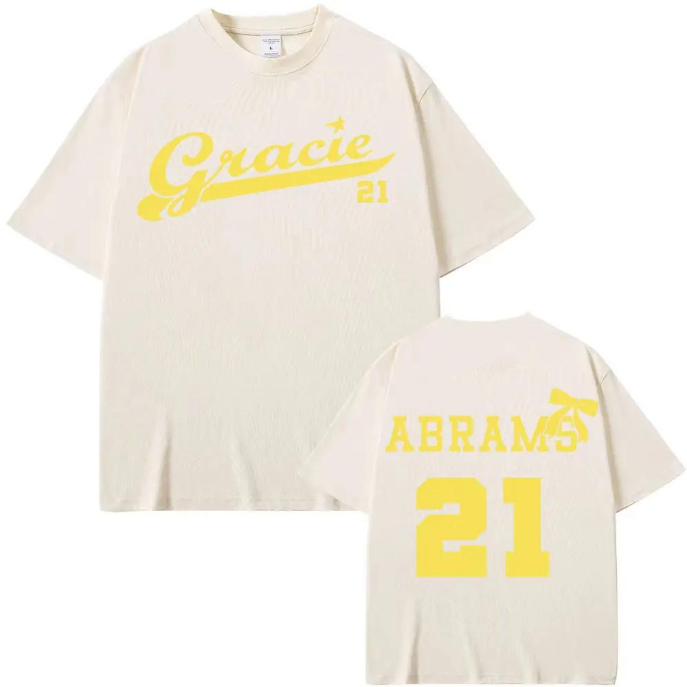 Gracie Abrams 21 Logo T Shirt 2025 The Secret of Us Tour Short Sleeve Tee Shirt Men Women Vintage Fashion Casual T-shirt