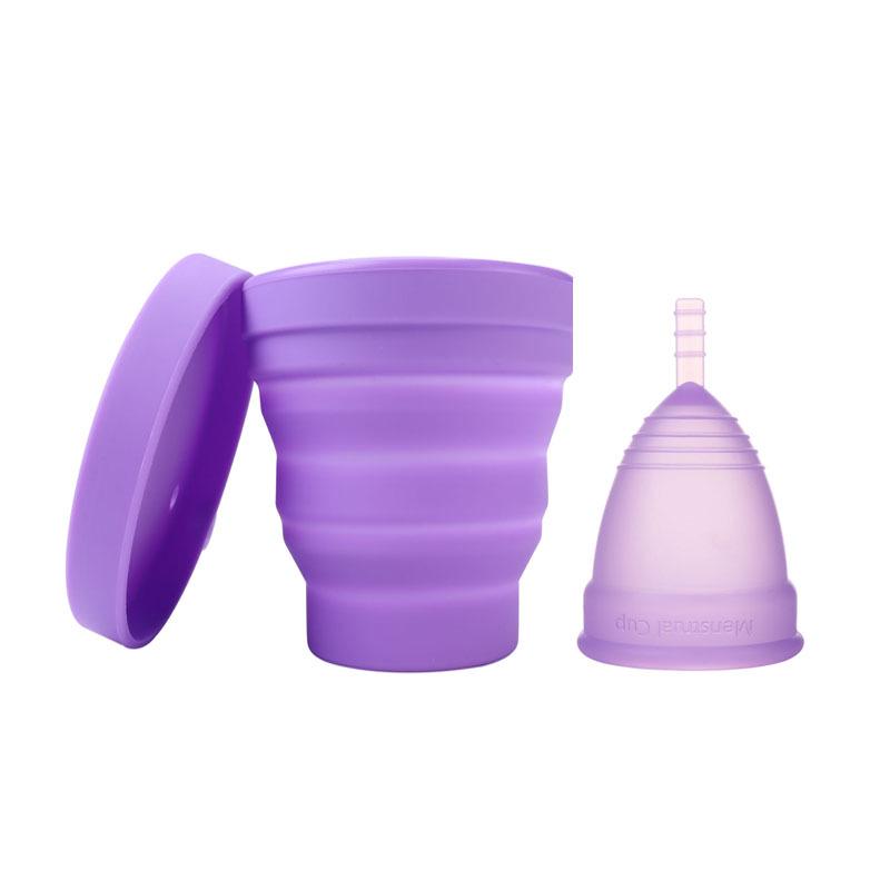 Microwave-Safe Foldable Silicone Menstrual Cup for Travel