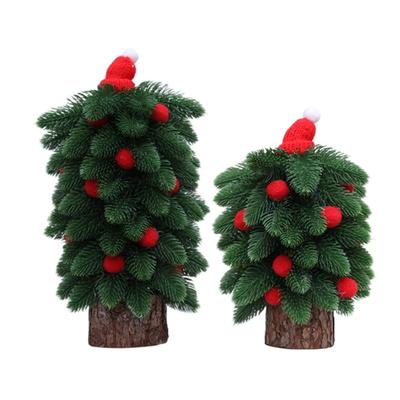 Tragbare Miniatur-Weihnachtsbäume Mittelstücke Feiertags-Schreibtisch-Dekorationen Realistische Heimdekoration
