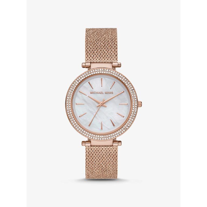 

Женские часы Michael Kors Darci с паве, покрытие цвета розового золота, сетчатый ремешок, MK4519 розового золота