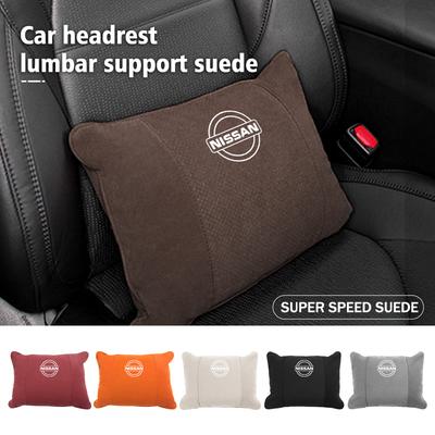 Car Seat Headrest Neck Support Lumbar Pillow Suede Decoration For Navara Almera Sentra Rogue Pathfinder Sylphy Leaf