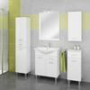 Mea White Gloss Wall-hung Bathroom Cabinet 71x30 Cm