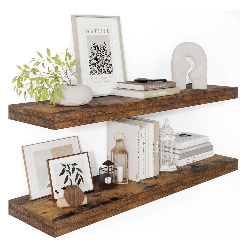 In-Stock Multi-Layer Floating Wall Shelf Rack for Living Room, Bedroom, Bathroom, or Kitchen Storage
