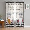 Kitchen Utensils Plaid Tulle Curtains For Living Room Chiffon Voile Sheer Window Curtain For Bedroom