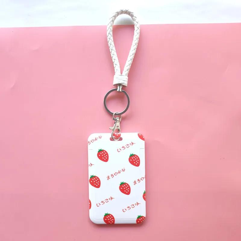 Damen Herren Kreditkartenhülle Hülle Früchte Avocado Erdbeere Lanyard Ausweis Ausweishalter Nackenband Handy-Halsbänder