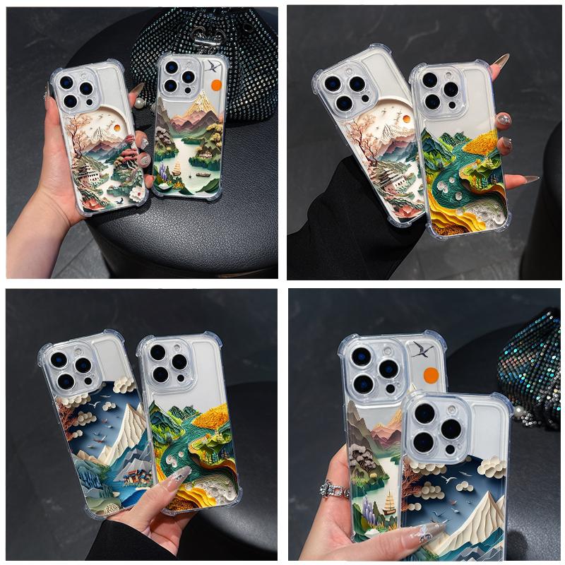 Ultimate Aesthetics Phone Case For IPhone 17 Pro Max 16 E 17 15 14 13Plus 12 Mini 11 XR 17 Air 16 Cases Transparent Soft Covers