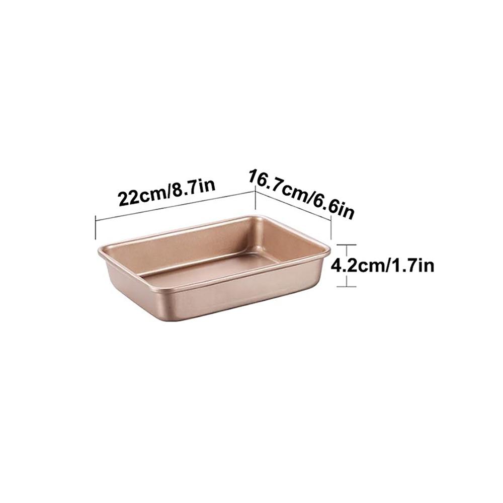 

Gold 9/11/13inch Oven Baking Pan Rectangle Nonstick Cake Baking Tray Carbon Steel Bread Tray