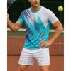 Men's Summer Suit Outdoor Tennis Tracksuits Casual Short Sleeve T-shirts Shorts 2 Piece Fashion Quick Dry Running Sports Sets