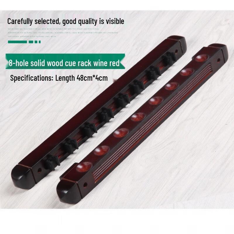

Fengyi 8-Hole Wall-Mounted Solid Wood Billiard Cue Rack