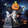 Aufblasbares Spielzeug Kürbis Grab Geist Halloween Aufblasbares Modell Leuchtendes Aufblasbares Modell Halloween Atmosphäre Dekorationsmodell